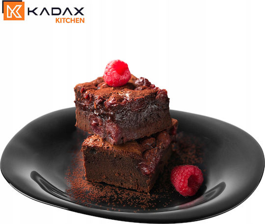 Kadax Dessertteller 21cm Kuchenteller Schwarz Set 3
