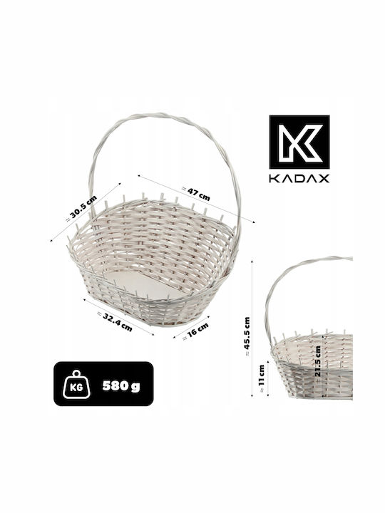 Kadax Weißer Großer Weiden-Geschenkkorb