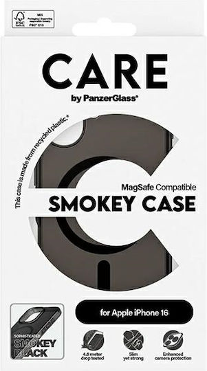 Care By Panzerglass Flagship Case Smokey W Black Magsafe Apple Iphone 16