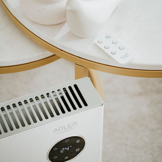 Adler Θερμοπομπός Δαπέδου 2000W με Ηλεκτρονικό Θερμοστάτη Λευκός