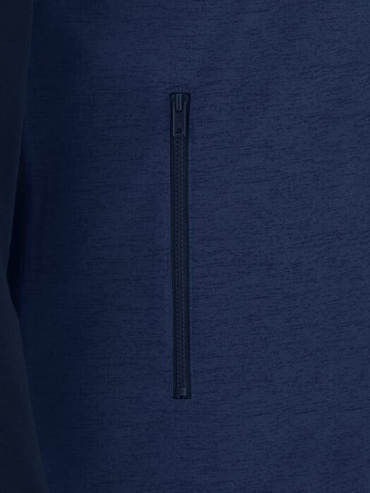 Γυναικεία Ζακέτα με Φερμουάρ Μπλε Navy/λευκό
