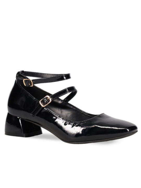 Pumps mit Riemchen Schwarz
