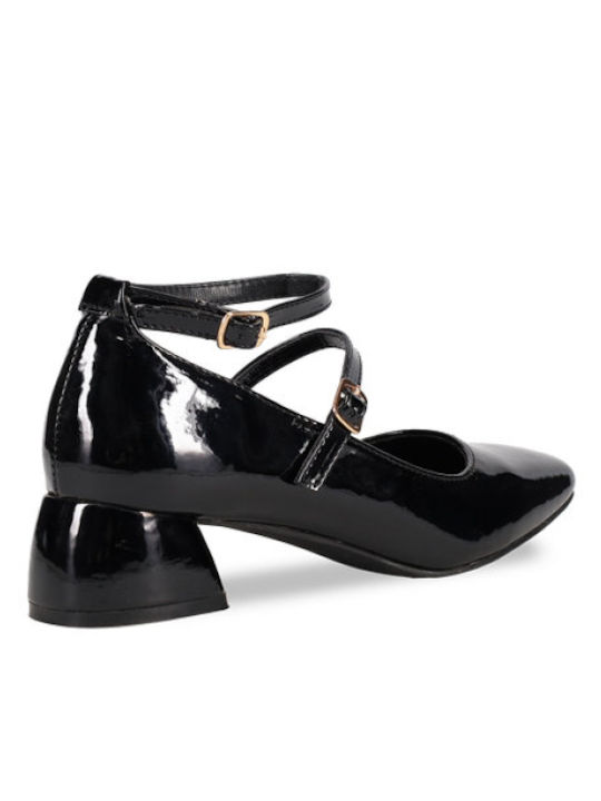 Pumps mit Riemchen Schwarz