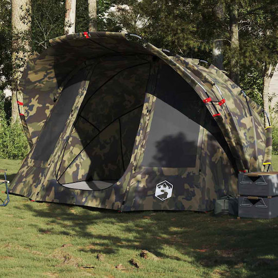 vidaXL Σκηνή Ψαρέματος Πράσινη για 5 Άτομα 320x292x178εκ.