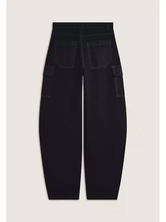 Freddy Women's Fabric Cargo Trousers Black