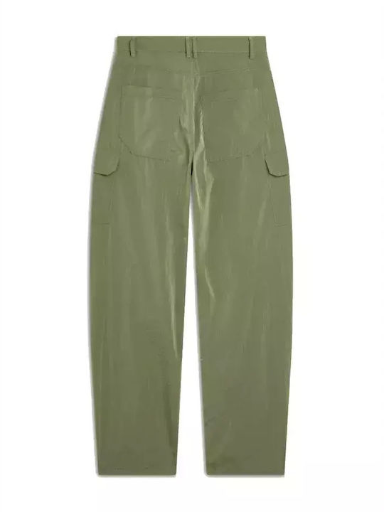 Freddy Women's Fabric Cargo Trousers Khaki