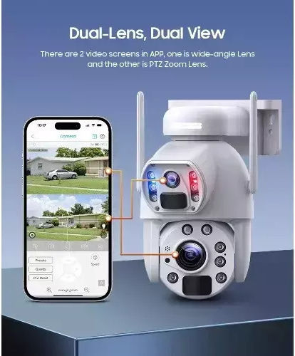 Andowl F599 IP Cameră de Supraveghere 4K Rezistentă la apă Pe baterii cu Comunicare Bidirecțională