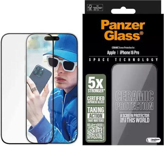 Panzerglass Ceramic Screen Protector Apple Iphone 16 Pro Ultra-wide Fit