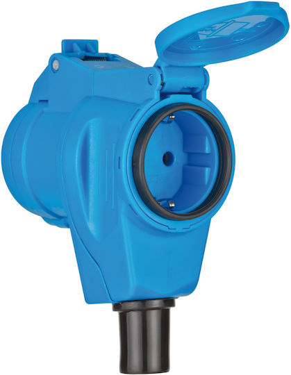 Cuplaj dublu Brennenstuhl Cp 230v + Industrial 2p+e Brennenstuhl 16a Albastru pentru exterior Ip44