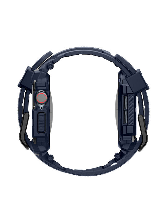 Spigen Rugged Armor Pro Silicone Case in Blue color for Apple Watch Series 10 - 46mm