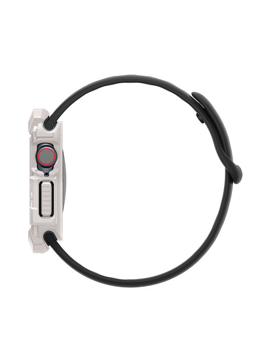 Spigen Rugged Armor Silicone Case in Beige color for Apple Watch Series 10 46mm