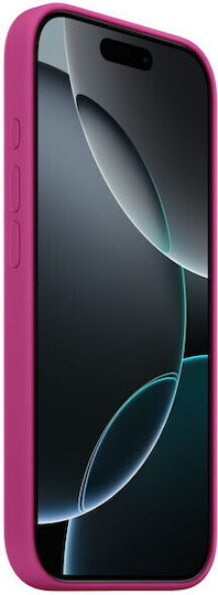 Apple Silicone Case with MagSafe Back Cover Σιλικόνης Φούξια (iPhone 16 Pro)