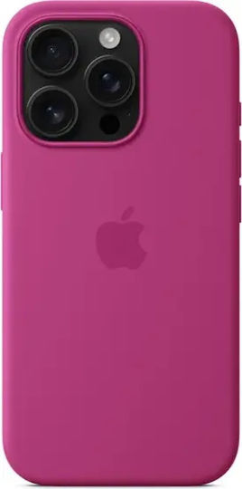 Apple Silicone Case with MagSafe Back Cover Σιλικόνης Φούξια (iPhone 16 Pro)