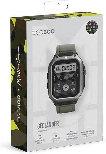 Egoboo GeoLander Smartwatch with Heart Rate Monitor (Green)