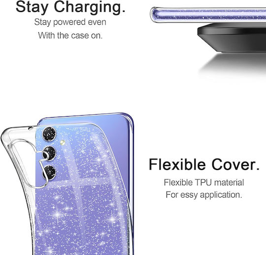 Techsuit Sparkleskin Umschlag Rückseite Silikon Transparent (Galaxy A54)