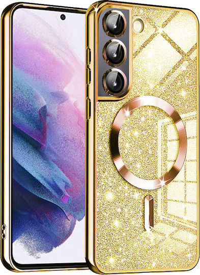 Techsuit Luxury Glitter Magsafe Samsung Galaxy S22 5g Gold