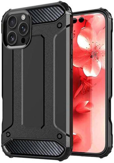 Techsuit Hybrid Back Cover Durable Black (iPhone 16 Pro Max)