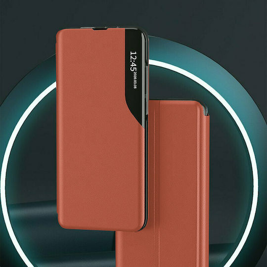 Techsuit Efold Book Plastic / Synthetic Leather Orange (Redmi Note 13 4G)