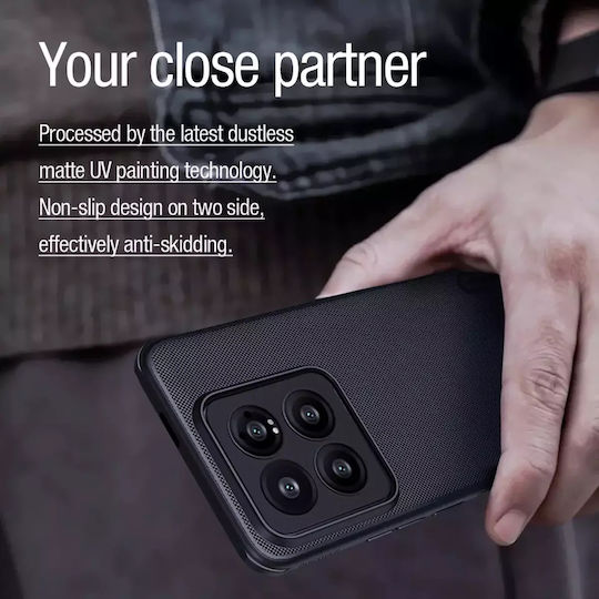Super Back Cover Silicon / Plastic Magnetic Negru (Xiaomi 14 Pro)