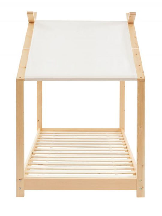 Παιδικό Κρεβάτι Montessori Μονό Μπεζ για Στρώμα 90x200cm