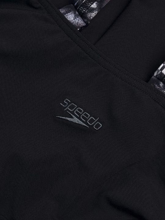Speedo Splice Γυναικείο Αγωνιστικό Ολόσωμο Μαγιό Κολύμβησης Μαύρο