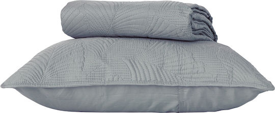 Borea Tropical Set Coverlet Queen Size from Polyester Sky Blue 220x240cm 3pcs