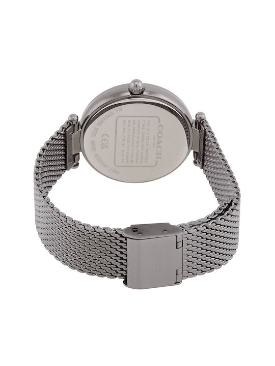 Coach Watch with Gray Metal Bracelet