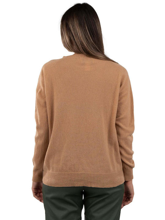 Vicolo Women's Sweater Woolen Brown