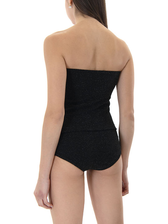 Women's Blouse Strapless Black