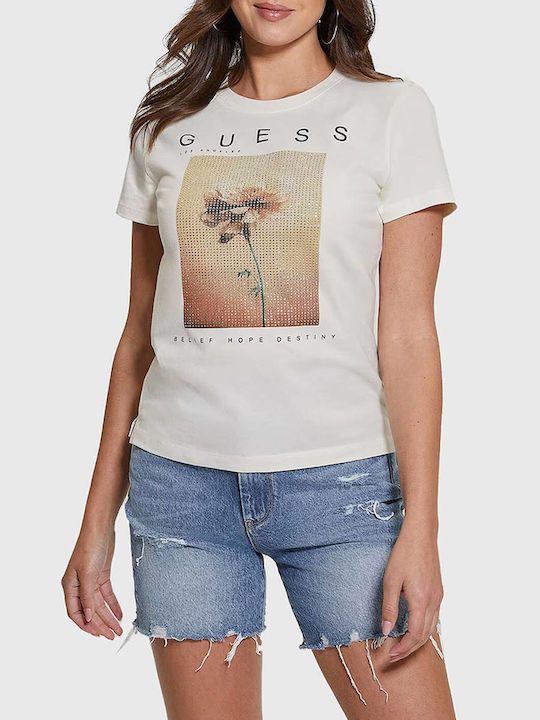 Guess T-Shirt OffWhite W4BI13KCJI0-F0D9