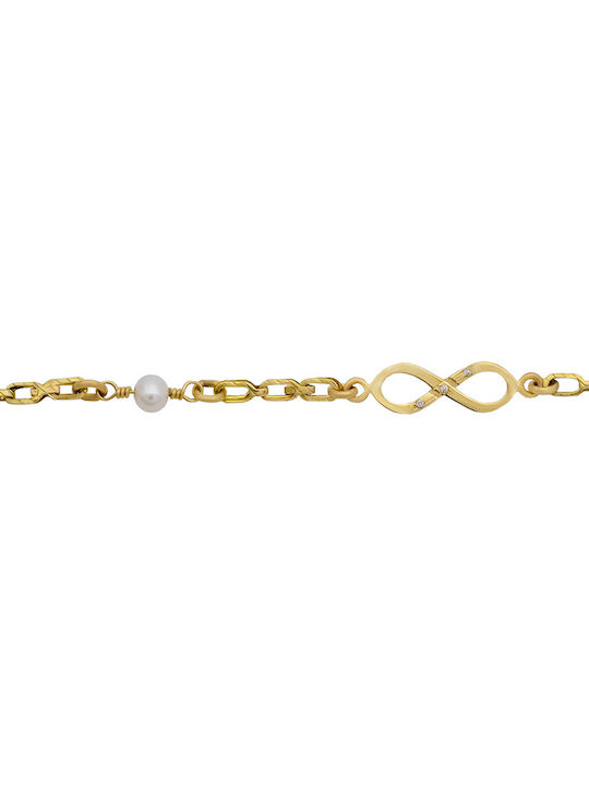 Savvas Design Bracelet made of Gold 14K with Pearls