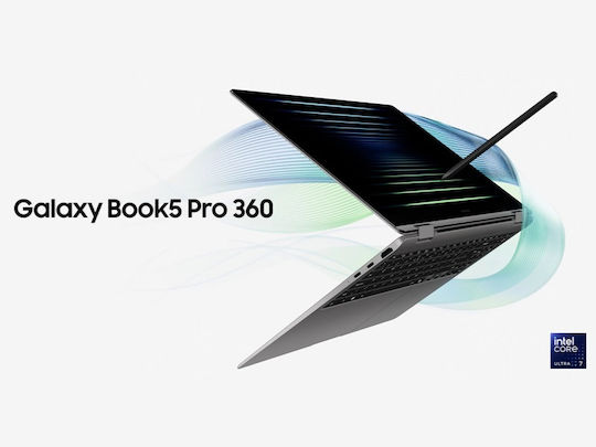 Samsung Book5 Pro 360 Copilot+ 16" OLED Touchscreen (Ultra 7-256V/16GB/1TB SSD/W11 Home) Gray (US Keyboard)