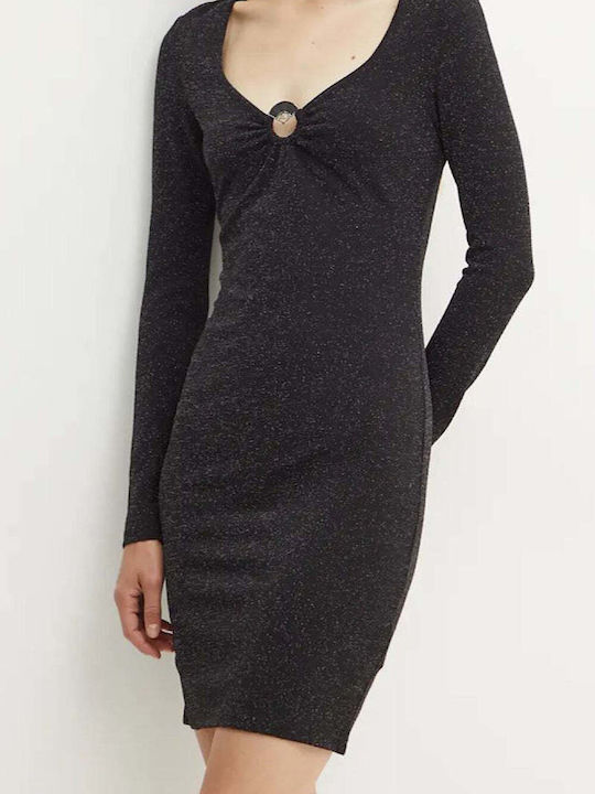 Karl Lagerfeld Knitted Dress Evening Black