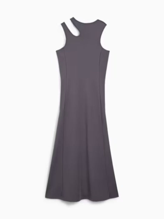 Summer Maxi Athletic Sleeveless Dress Galactic Grey