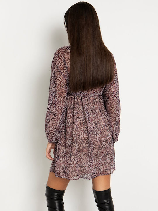 Mini Evening Dress Animal Print