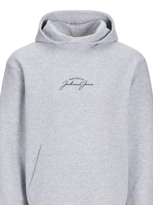 Jack & Jones Light Grey Melange, Grey with Hood