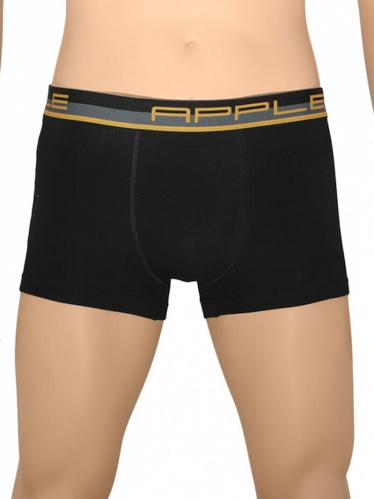 Apple Boxer Herren Boxershorts black-gold 1Packung