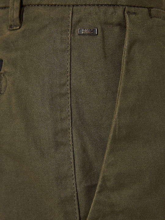 Trousers Chino in Straight Line Dusty Olive Khaki