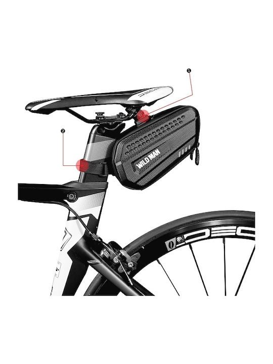 Wildman Gears ES7 Bicycle Saddle Bag Black