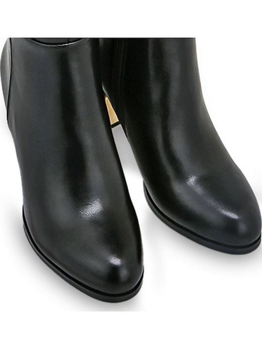 Damenstiefel mit mittlerem Absatz Schwarz