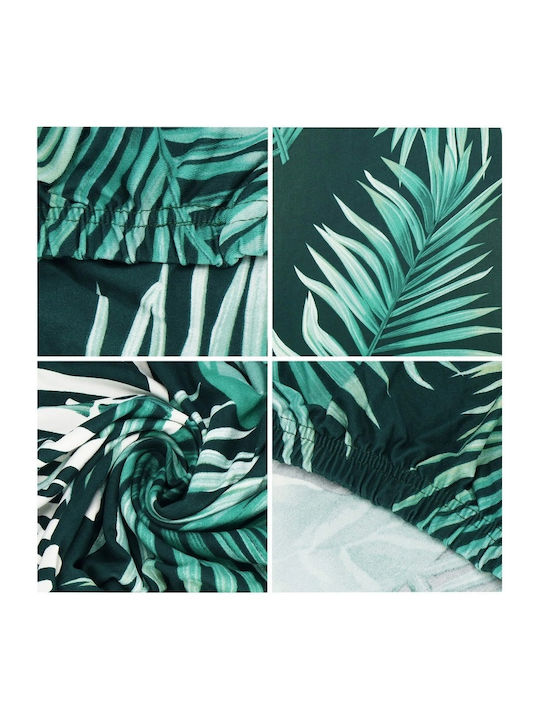 Husă Elastică Scaun Green Floral 1buc