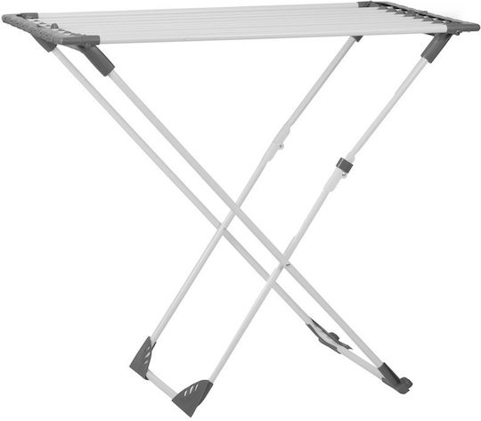 Metallischer Wäscheständer mit Rädern, teleskopisch, faltbar, 190x95x56 cm, grau