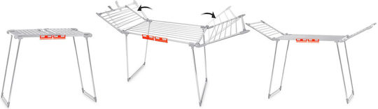 Clothes Dryer Metal Construction 2 Folding Arms Foldable Sturdy Non-slip Feet Large Drying Area 19 M