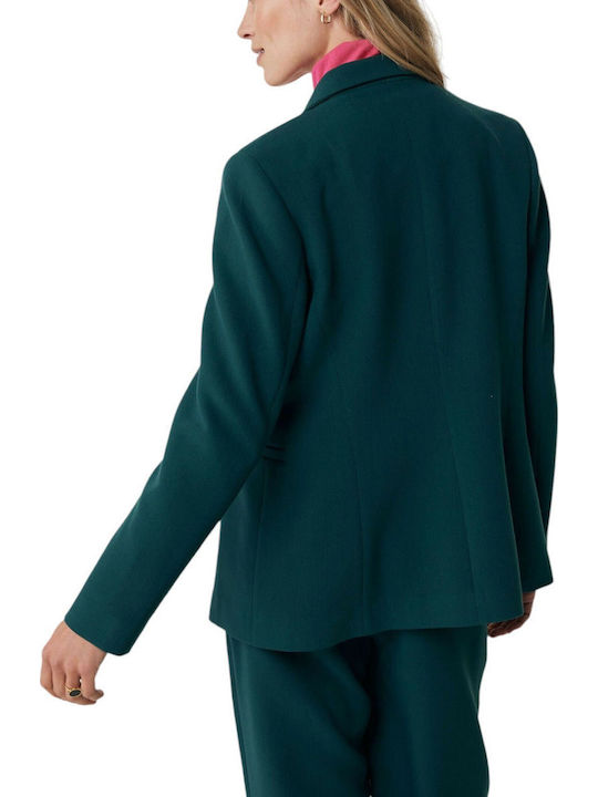 Mexx Γυναικείο Σταυρωτό Σακάκι DARK GREEN