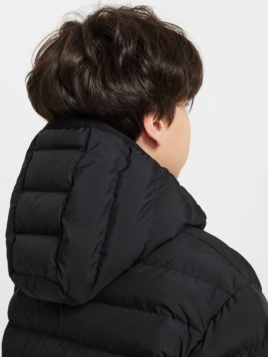 Sportswear Kids Sports Jacket Short Hooded Black