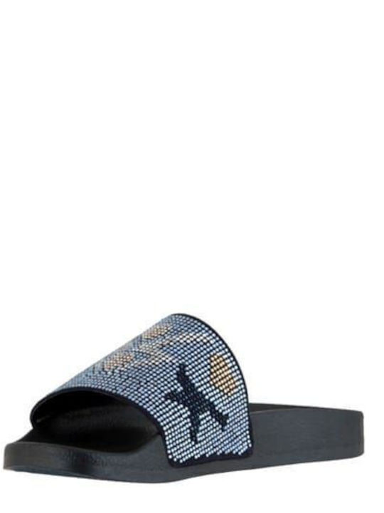 Irllylikeu2 Flache Sandalen für Damen in Blau Farbe
