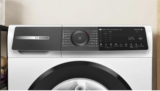 Bosch Πλυντήριο Ρούχων 9kg με Τεχνολογία Ατμού 1400 Στροφών Home Connect WGH24400BY