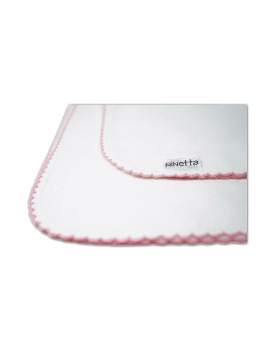 Ninetta Bebe Changing Pad Pink White 90x90cm.