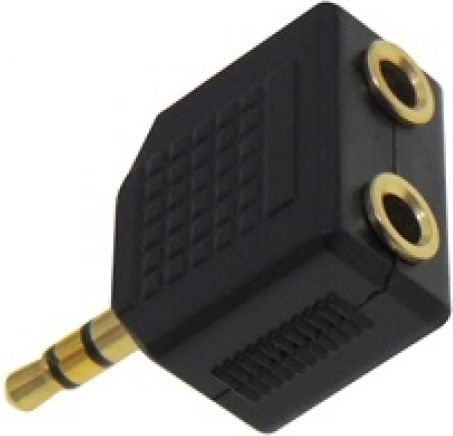 Lancom Converter 3.5mm male to 3.5mm female Gold 1pcs 01.098.0098