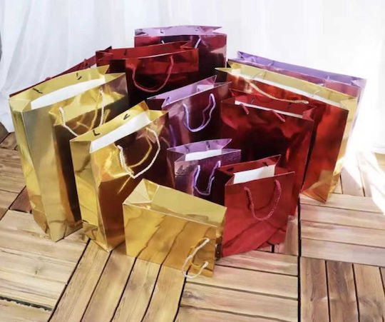 Papier Tasche für Geschenke Bunt 29x38x9cm. 12Stück